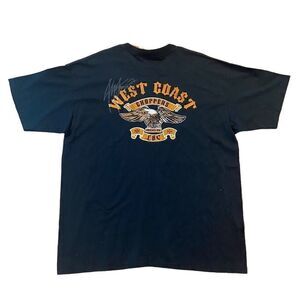 NEW West Coast Choppers JESSE JAMES AUTOGRAPH Black Tee XL Vintage‎ Y2K
